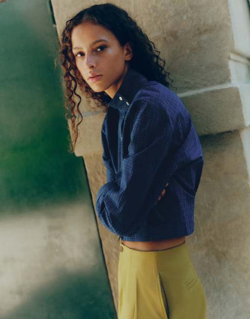 Pull&Bear overshirt i marinblått, 3 av 6