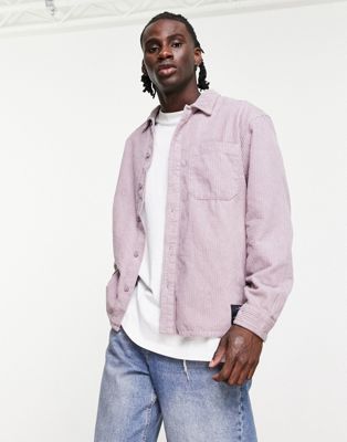 Pull&Bear overshirt in pink cord