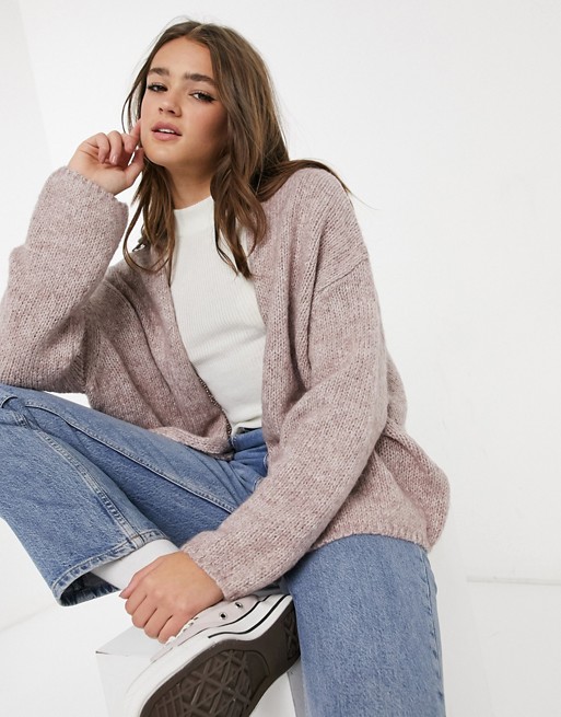 Pull&Bear oversize cardigan in pink