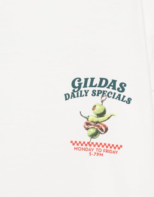 Pull&Bear Oversize gilda graphic t-shirt in ice, 6 of 7