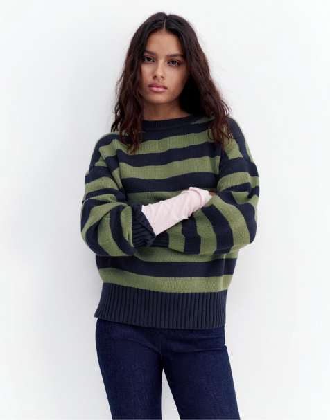 Pull&Bear Oversize jumper in khaki - view 1