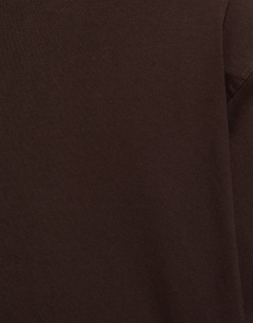 Pull&Bear Oversize Langarm-T-Shirt in Braun, 7 von 7