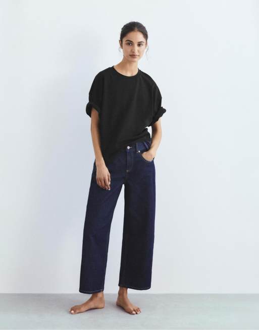 Pull&Bear Oversize short sleeve t-shirt in black, 3 of 7