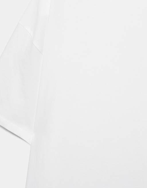 Pull&Bear Oversize short sleeve t-shirt in white, 7 of 7