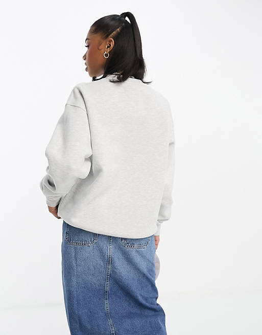 Pull&Bear – Oversize-Sweatshirt in grau meliert mit „Arizona“-Print im  College-Look | ASOS