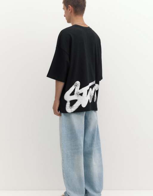 Pull&Bear Oversize T-Shirt in Schwarz, 5 von 5