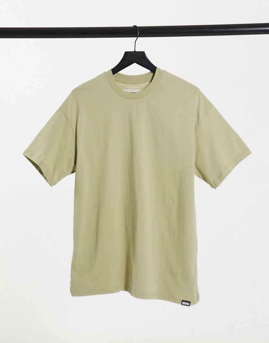 Pull & Bear oversize t-shirt in taupe-Grey