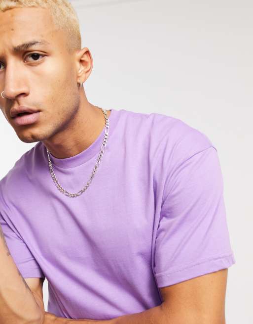 Pull&Bear – Oversize-T-Shirt in Violett