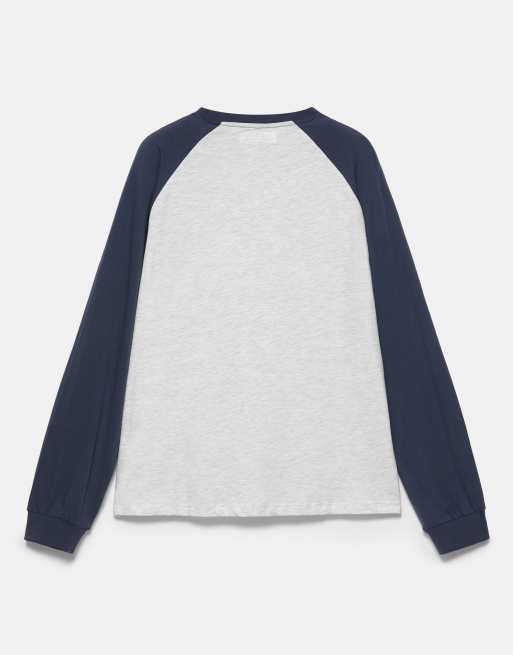 Pull&Bear oversize t-shirt med raglanärmar i gråmelerad, 7 av 7