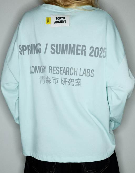Pull&Bear Oversize tokyo graphic t-shirt in turquoise, 3 of 7