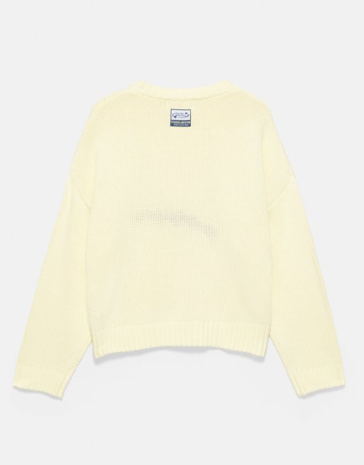 Pull&Bear oversize tröja med hjärta i gult, 7 av 7