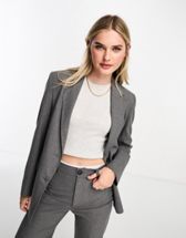 Topshop Petite fitted blazer in navy