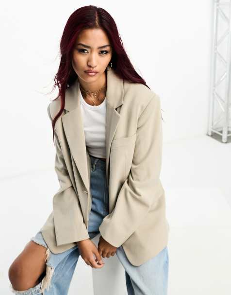 Women's Beige Blazers & Jackets - Shop Online Now