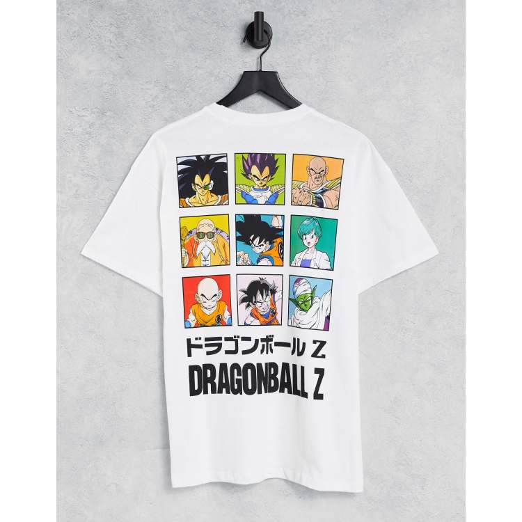 Pull Bear oversized Dragonball Z t shirt with back print in white