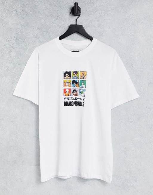 Pull Bear oversized Dragonball Z t shirt with back print in white