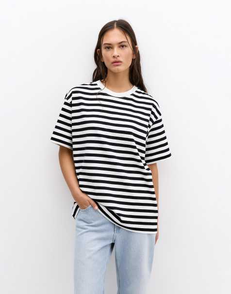 Pull&Bear - Oversized gestreept T-shirt - view 1