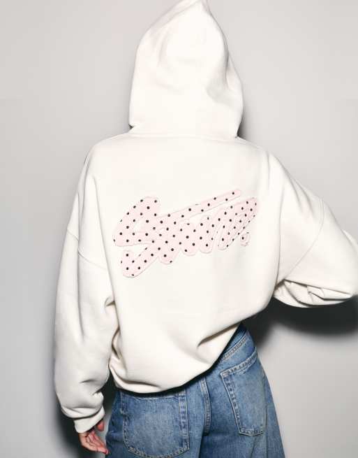 Pull&Bear Oversized graphic hoodie in ice, 2 of 7
