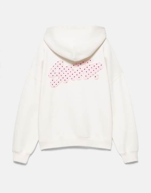 Pull&Bear Oversized graphic hoodie in ice, 7 of 7