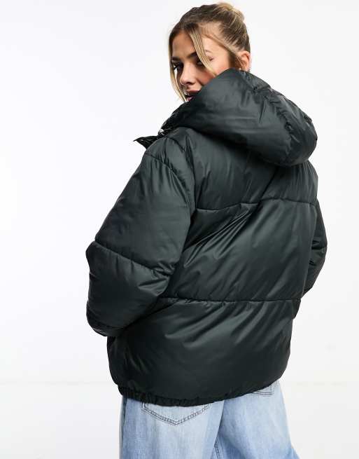 Puffer jacket with hood - pull&bear