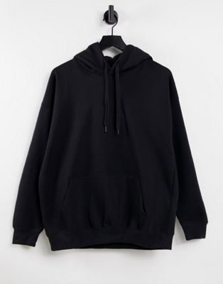 Pull&Bear oversized hoodie in black