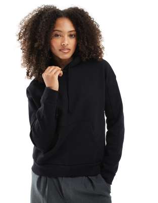 Pull & Bear Oversized Hoodie In Black