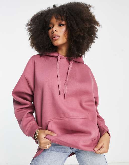 Pull Bear oversized hoodie in fuchsia