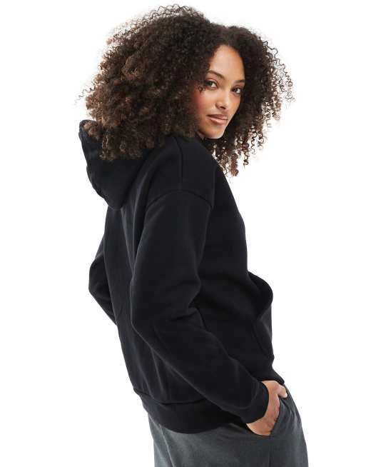 Pull&Bear - Oversized hoodie in zwart, 3 van 4