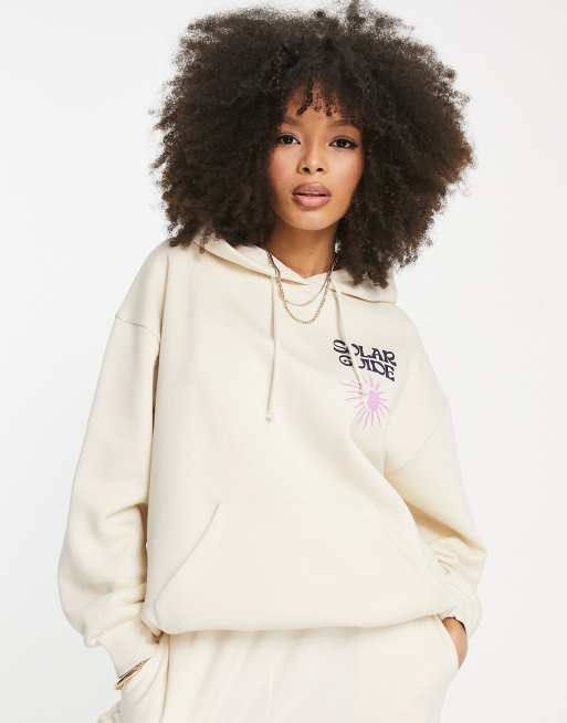 Pull and bear hot sale logo hoodie women's