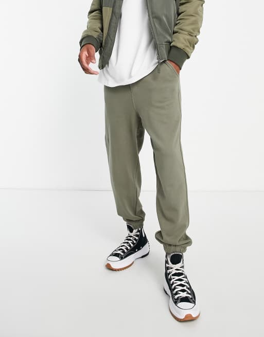 Pull&Bear oversized joggers in khaki