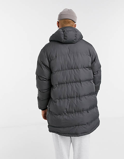 Bewolkt Vegen Storing Pull&Bear oversized longline puffer jacket in gray | ASOS