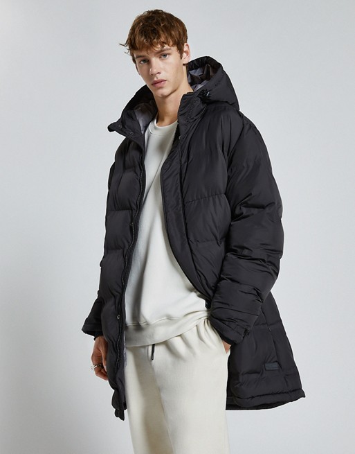 Pull&Bear oversized longline puffer jacket