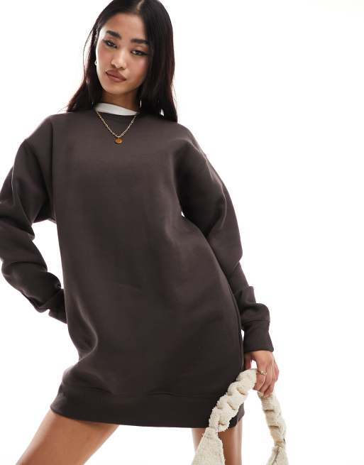 Round neck sweatshirt dress - PULL&BEAR