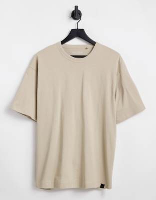 Pull & Bear Oversized T-shirt In Neutral