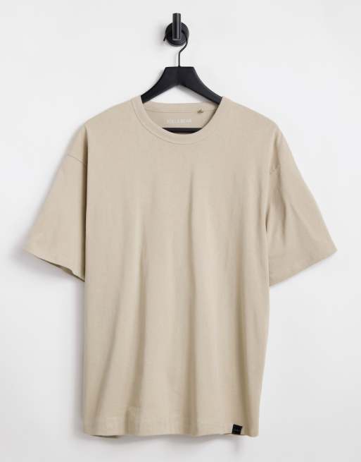 Pull Bear oversized t shirt in beige