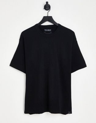 Pull&Bear oversized t-shirt in black