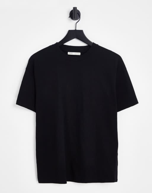 Pull&Bear Oversized TShirt In Black ASOS