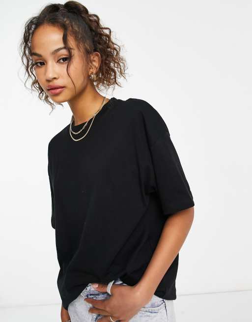 Pull&Bear oversized t-shirt in black | ASOS