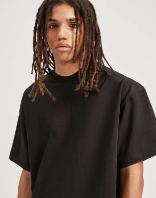 Pull & Bear Oversized Tshirt In Black ModeSens