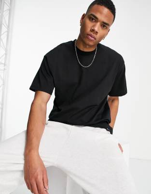 Pull&Bear oversized t-shirt in black