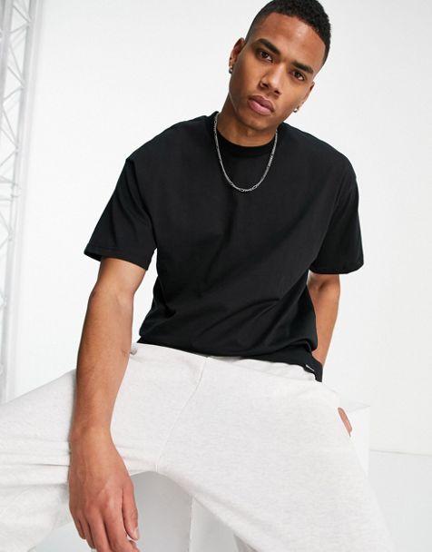 Calvin Klein Jeans Big & Tall monogram chest logo oversized t-shirt in gray