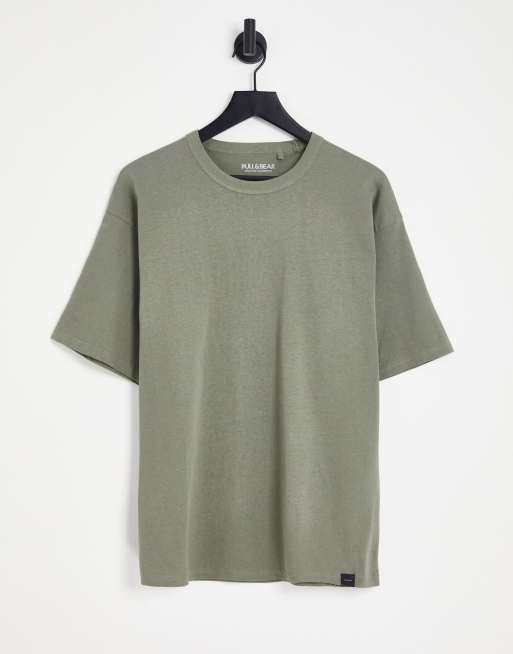 Pull&Bear - Oversized T-shirt in kaki
