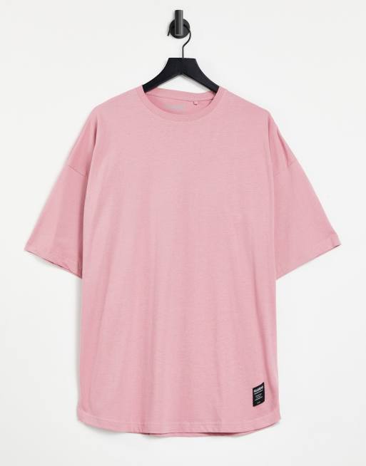 Pull&Bear oversized tshirt in light pink ASOS