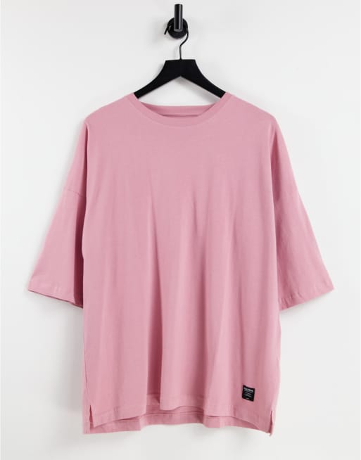 Pull&Bear oversized tshirt in light pink ASOS