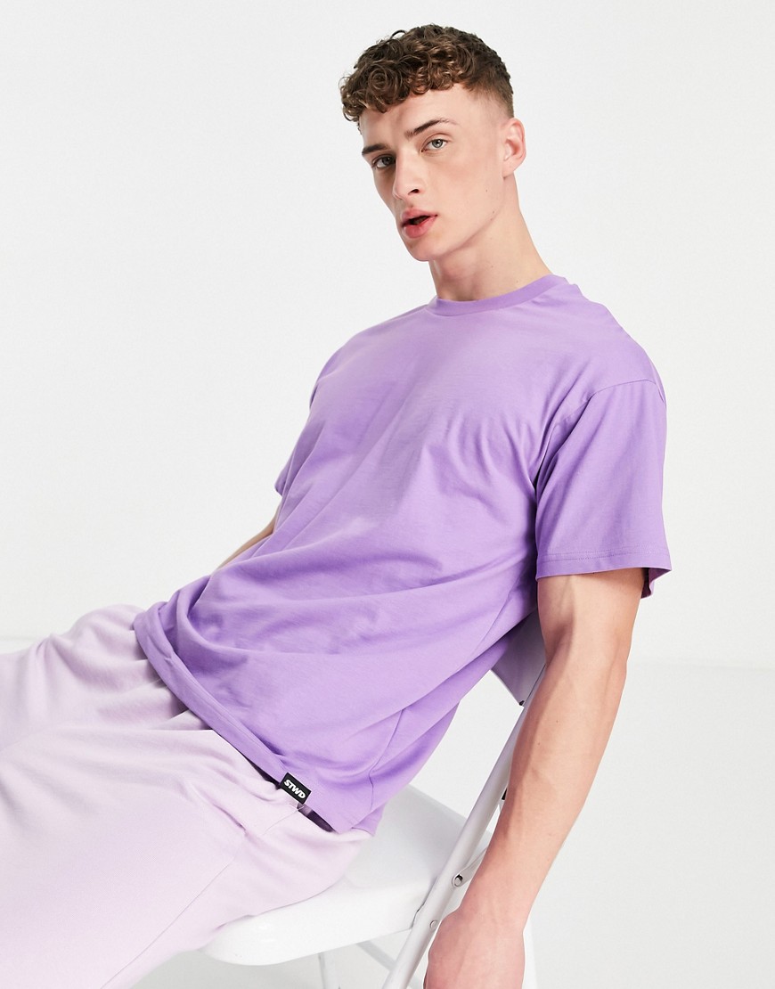 Pull & Bear oversized T-shirt in purple