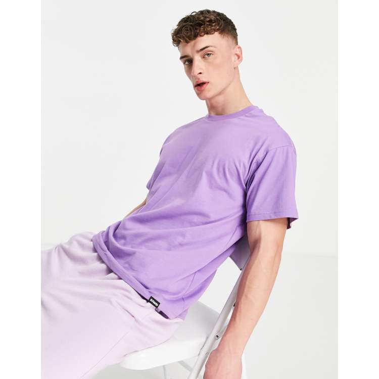 Pull&Bear Women's' Violet Oversize Short Sleeve T-Shirt