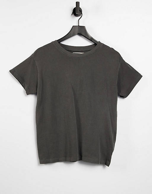 Pull&Bear oversized T-shirt in washed black | ASOS