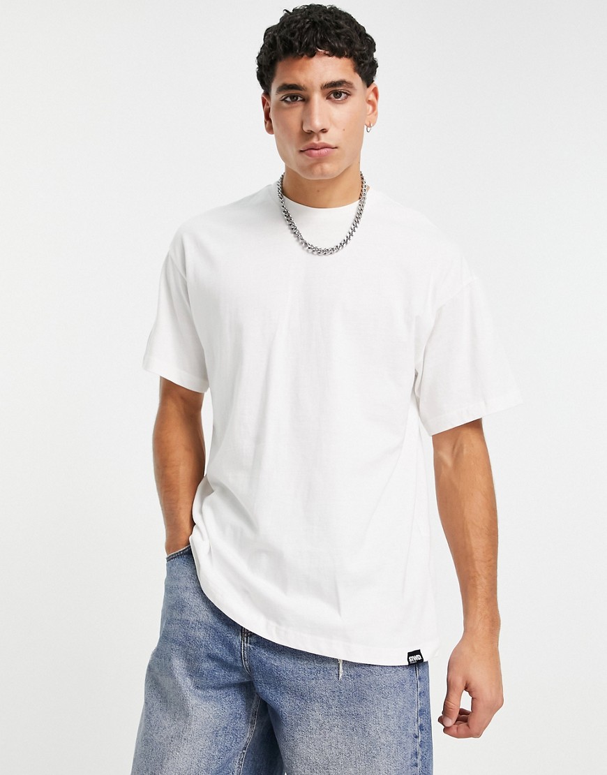 Pull & Bear oversized t-shirt in white
