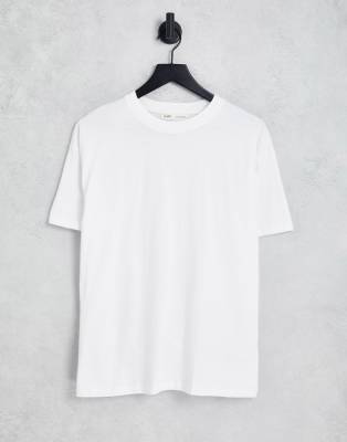 Pull&Bear oversized t-shirt with drop shoulder in white