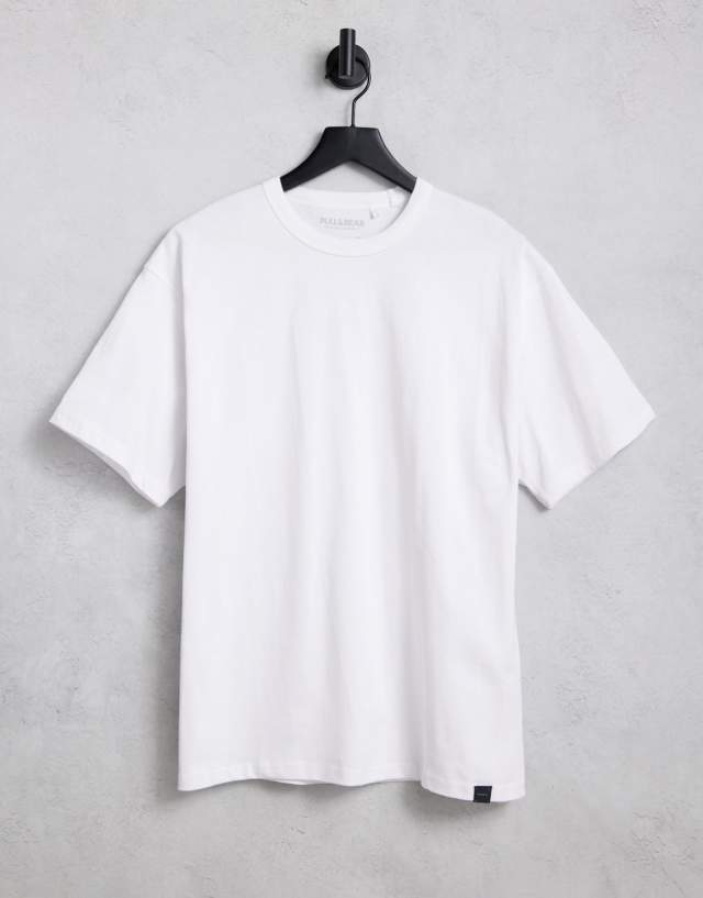 Pull&Bear Oversized T-Shirt In White