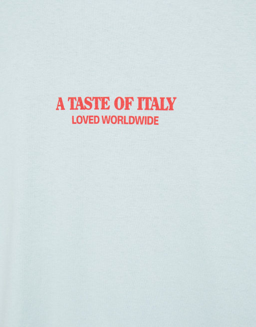 Pull&Bear oversized T-shirt med tomatgrafik i blå, 6 af 7